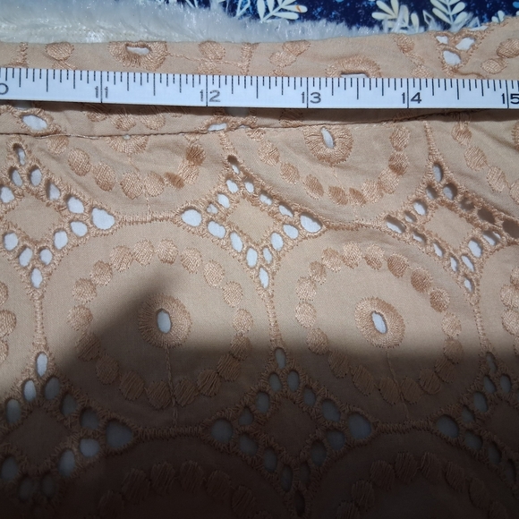 Banana Republic Cream A-Line Embellished Skirt - Picture 7 of 8